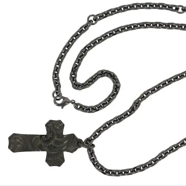 Montana Silversmiths Men's Faded Glory Cross Necklace