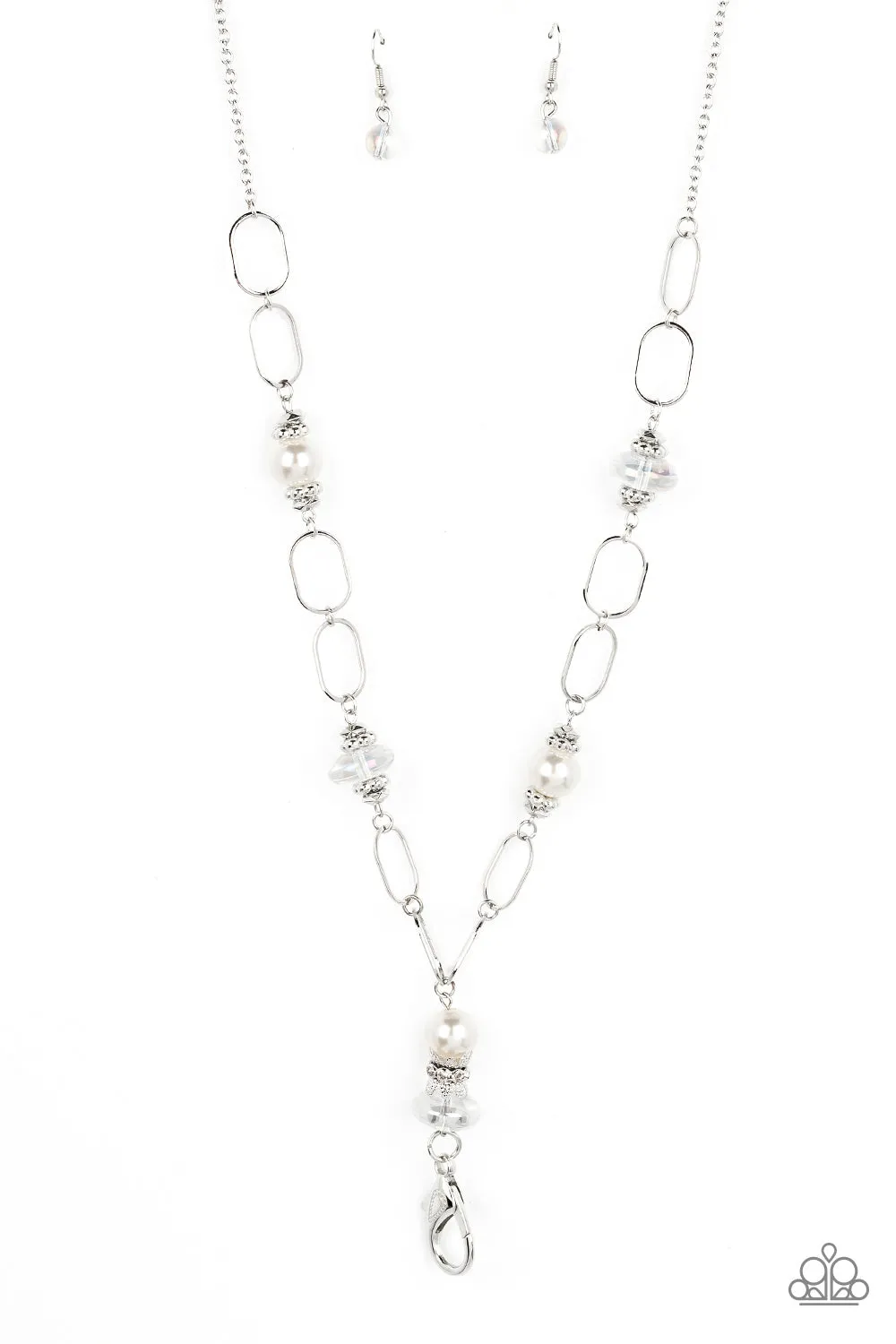 Necklaces Creative Couture - White Lanyard N2339