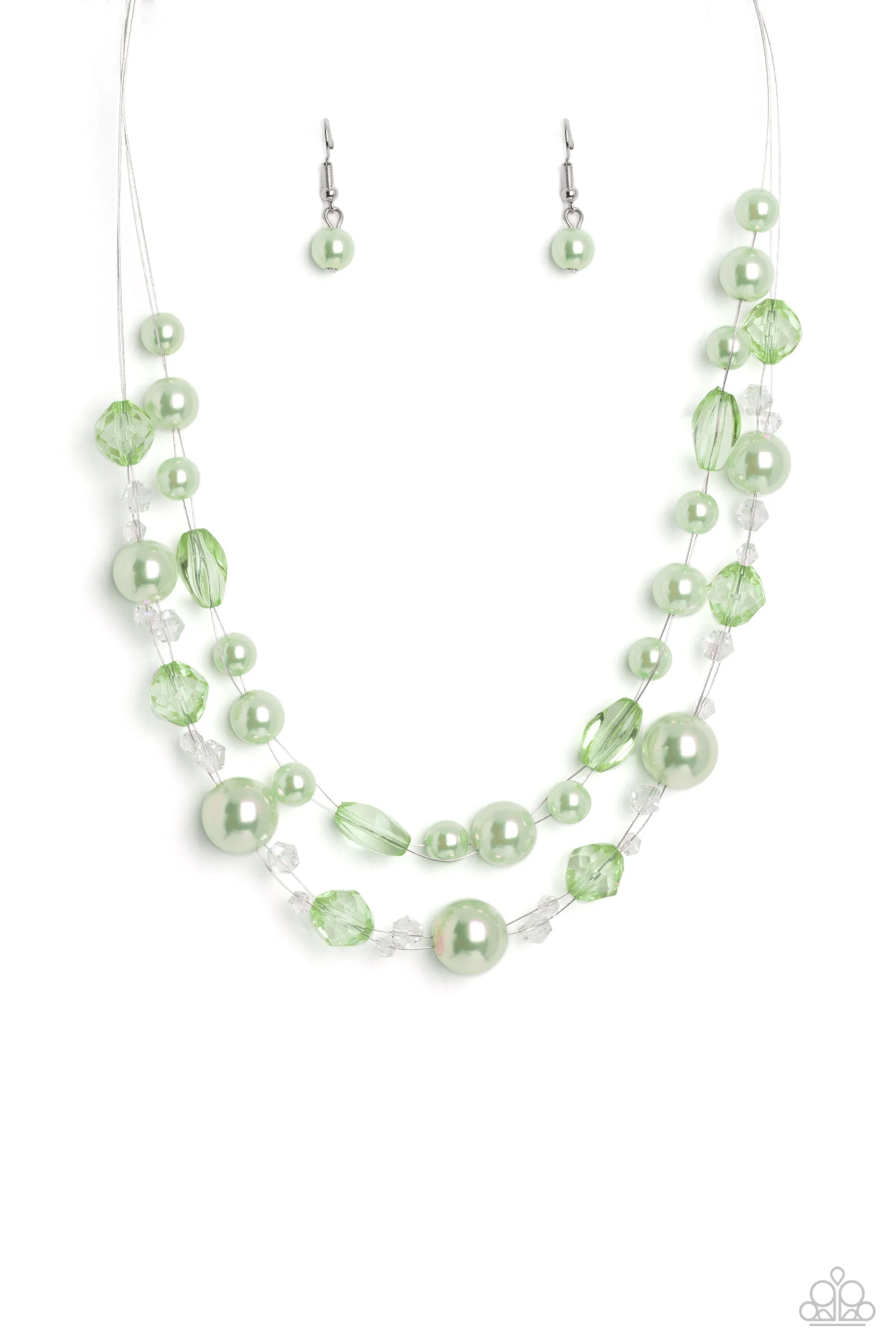 Necklaces Parisian Pearls - Green N2335