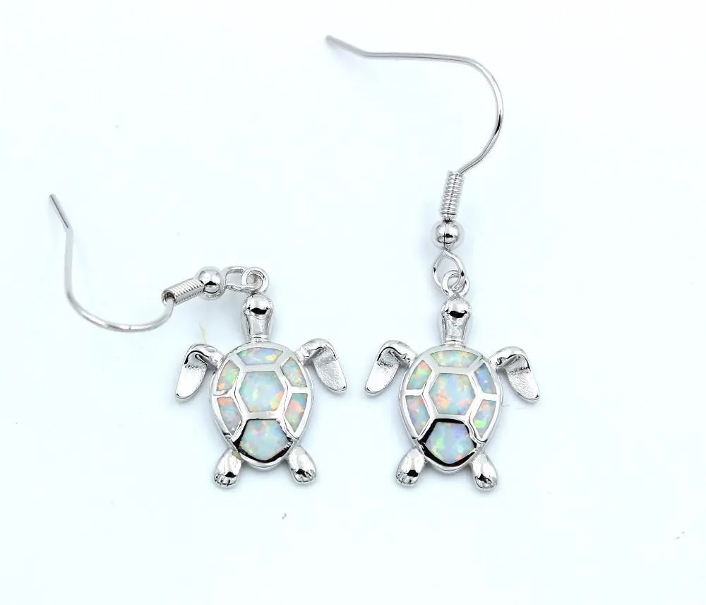 Opal Sea Turtle Earrings