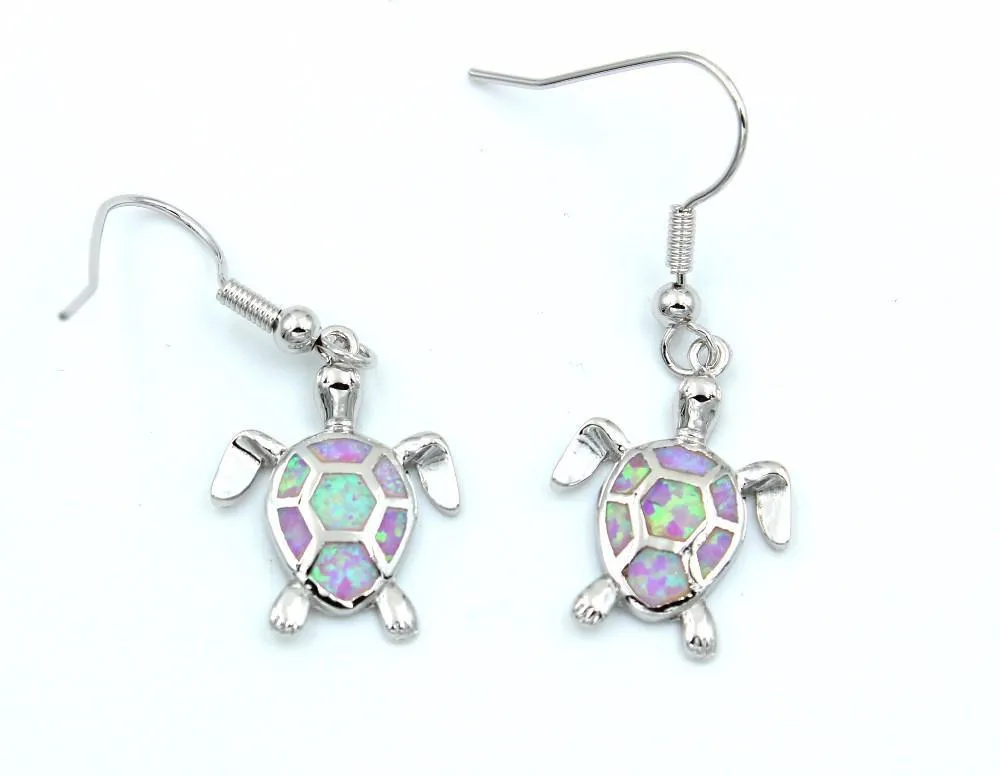 Opal Sea Turtle Earrings