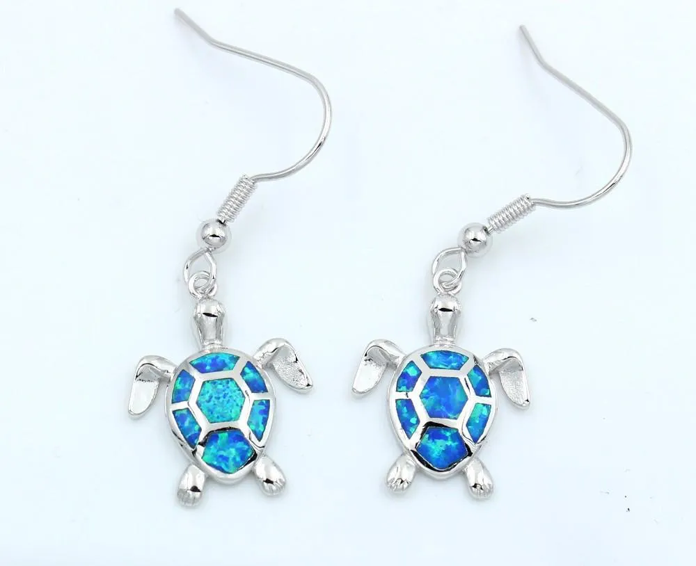 Opal Sea Turtle Earrings