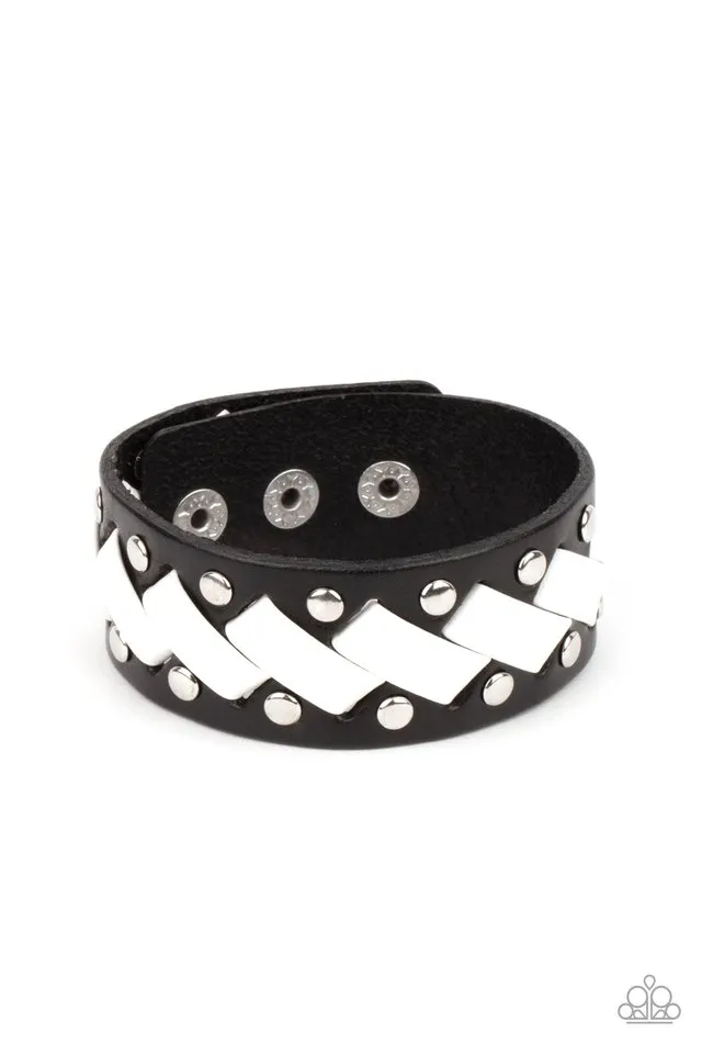 Paparazzi Bracelet ~ LACES Loaded - Black