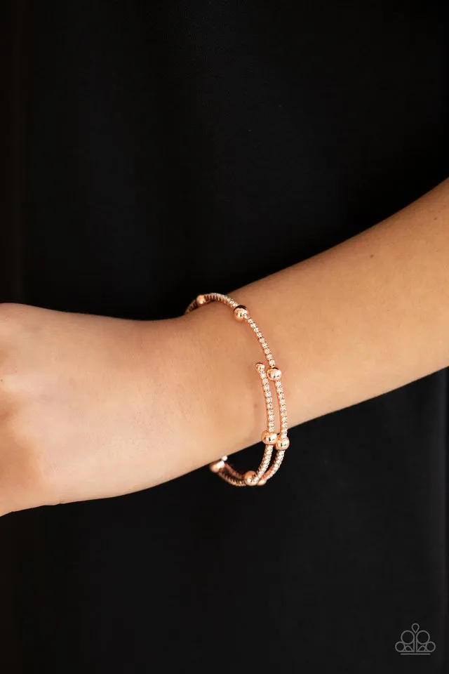 Paparazzi Bracelet ~ Standout Shine - Copper