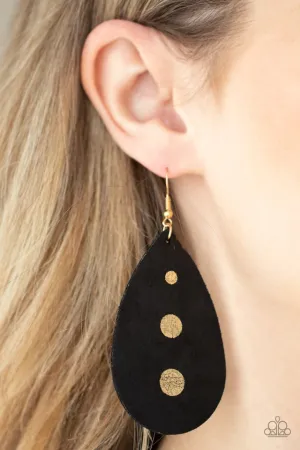 Paparazzi Earring ~ Rustic Torrent - Black