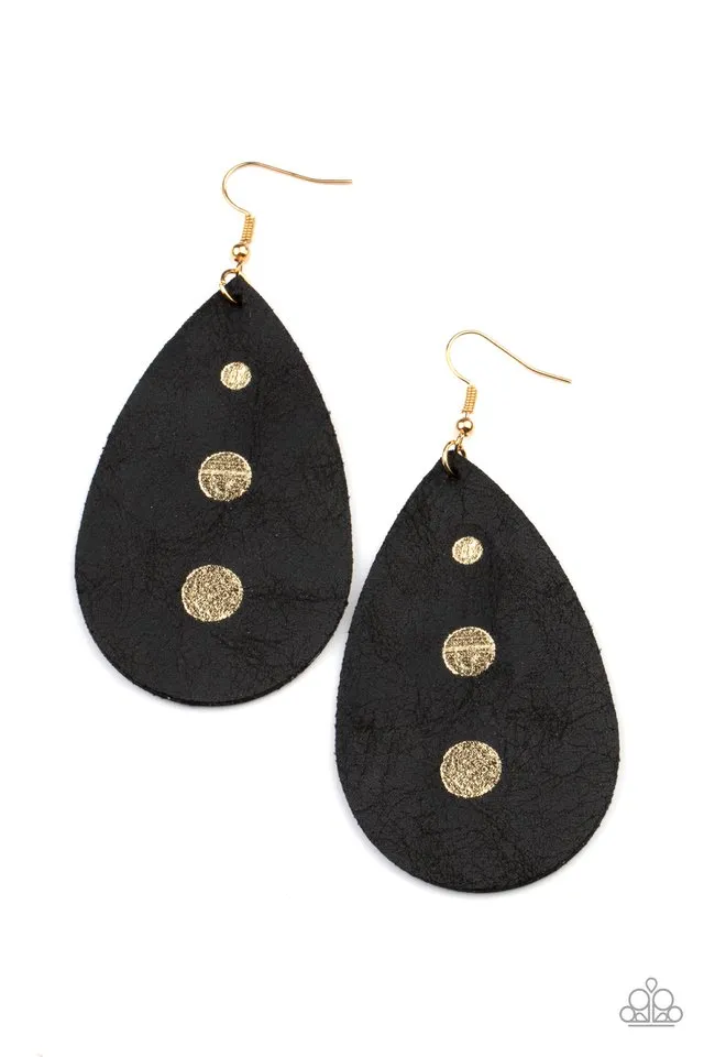 Paparazzi Earring ~ Rustic Torrent - Black