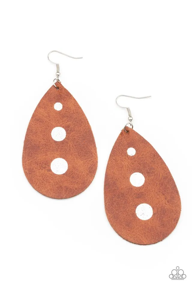 Paparazzi Earring ~ Rustic Torrent - Brown