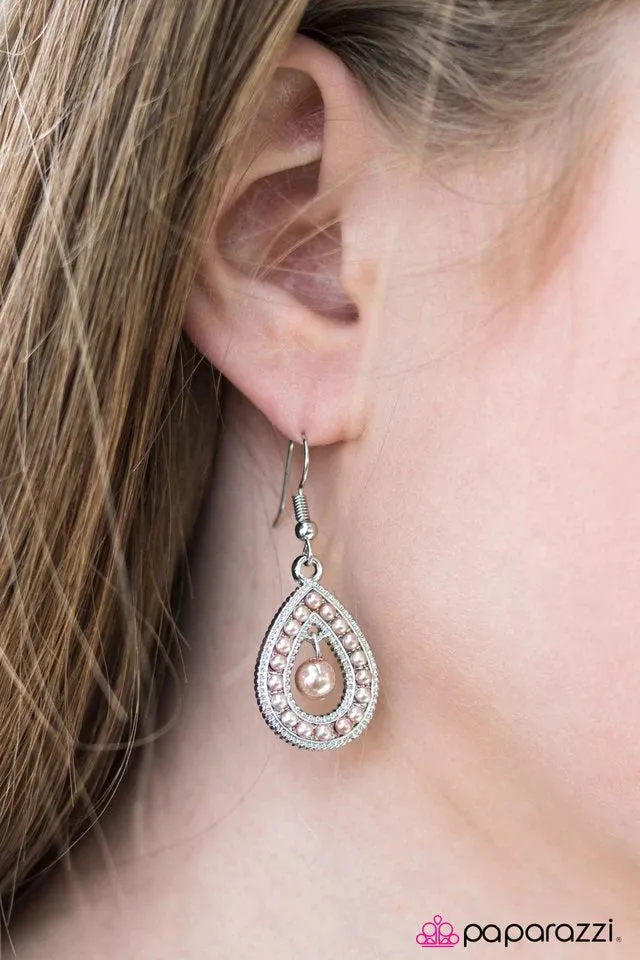 Paparazzi Earring ~ Timeless Tradition - Brown