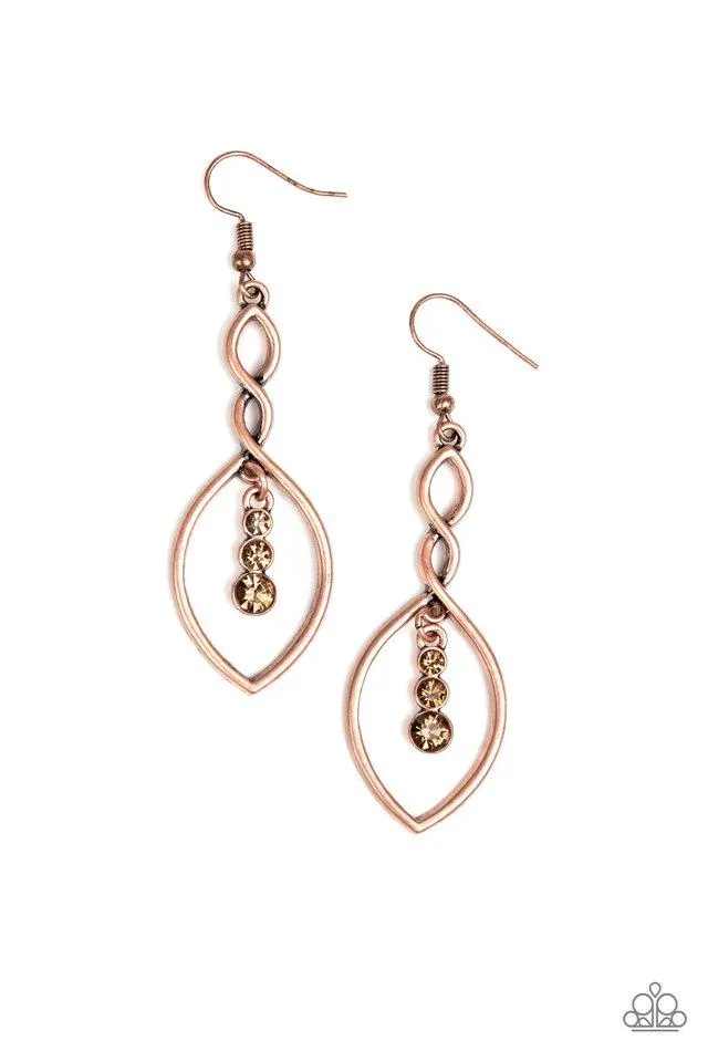 Paparazzi Earring ~ Timeless Twist - Copper