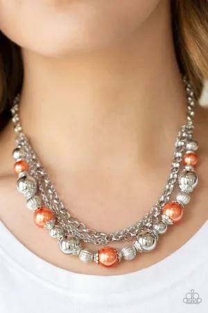 Paparazzi Necklace ~ 5th Avenue Romance - Orange