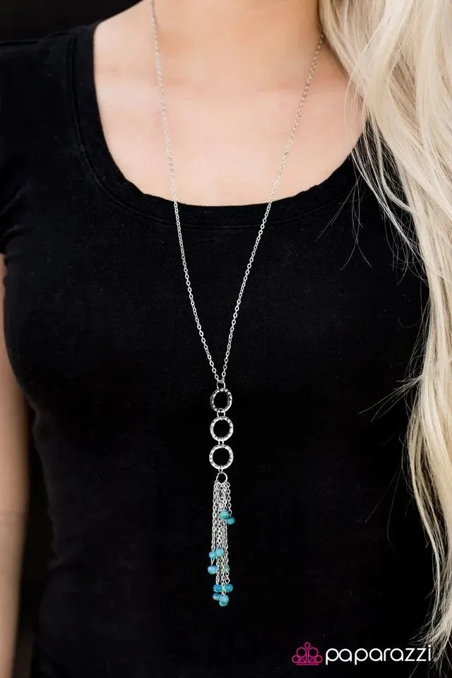 Paparazzi Necklace ~ Come Sail Away - Blue