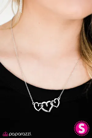 Paparazzi Necklace ~ Cupids Kiss - White