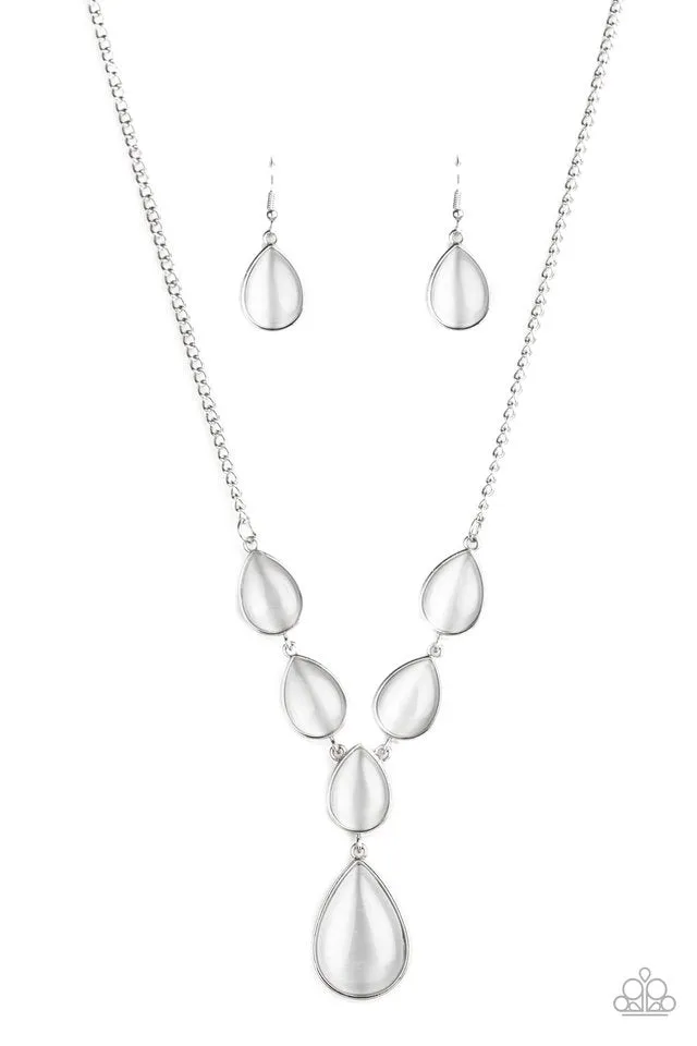 Paparazzi Necklace ~ Dewy Decadence - White