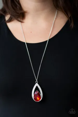 Paparazzi Necklace ~ Notorious Noble - Red