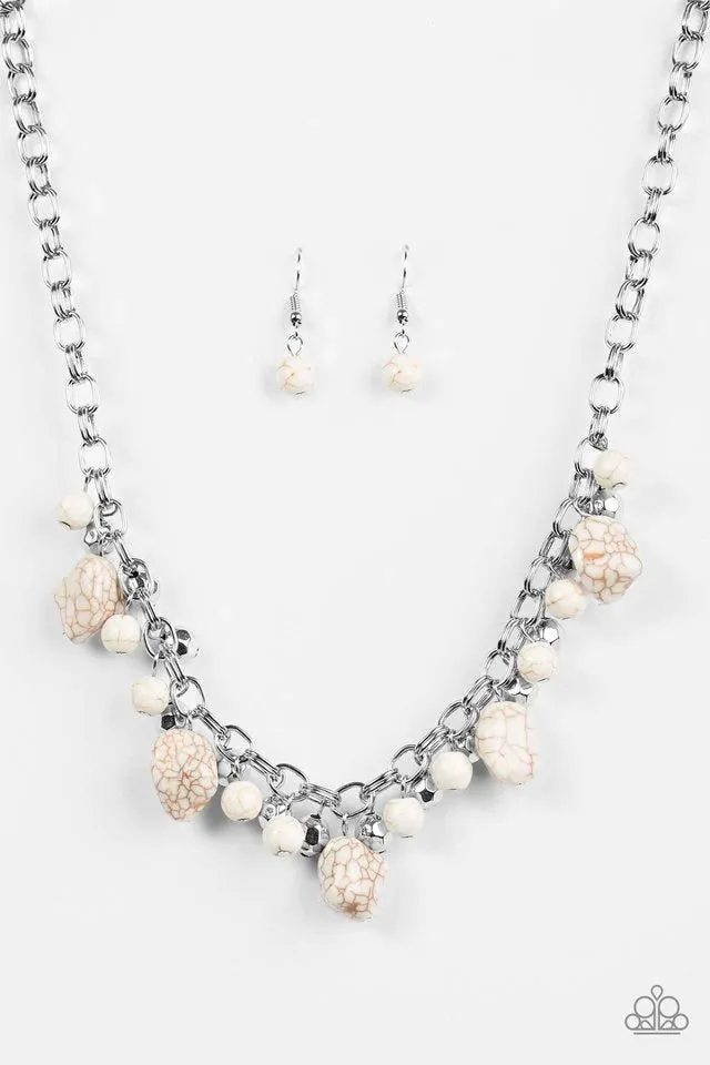 Paparazzi Necklace ~ Paleo Princess - White