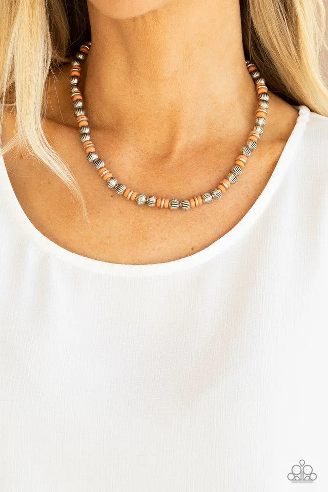 Paparazzi Necklace ~ ZEN You Least Expect It - Orange