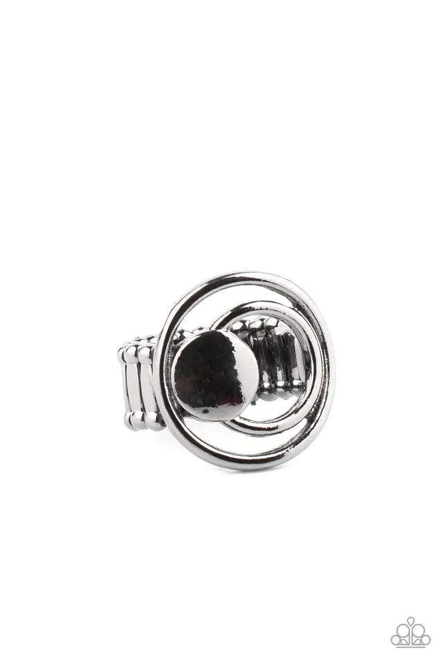 Paparazzi Ring ~ Edgy Eclipse - Black