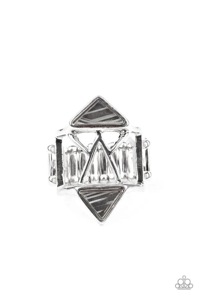 Paparazzi Ring ~ Making Me Edgy - Silver