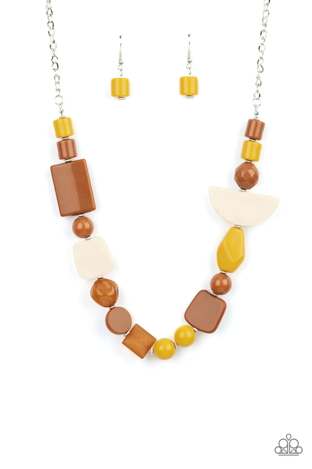 Paparazzi Tranquil Trendsetter - Yellow Necklace