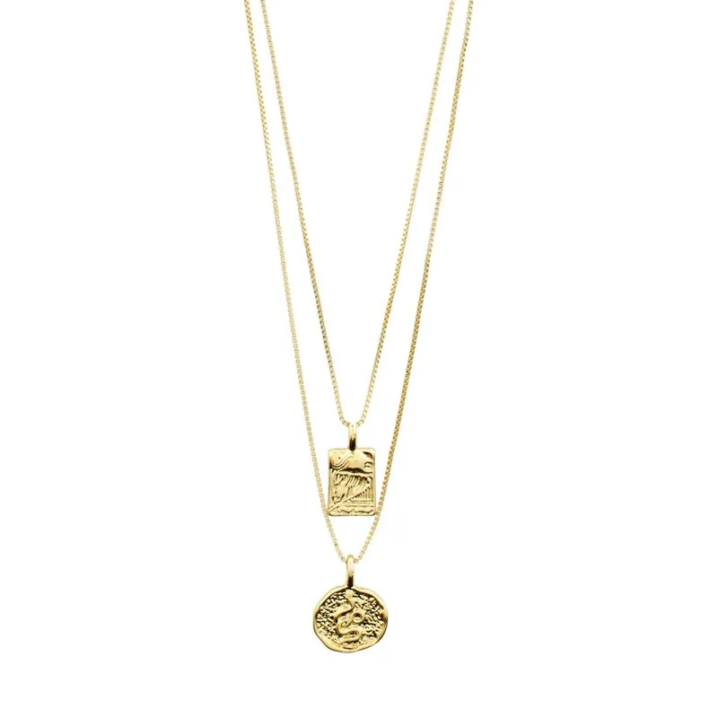 Pilgrim - Valkyria Pi Necklace - Gold Plated