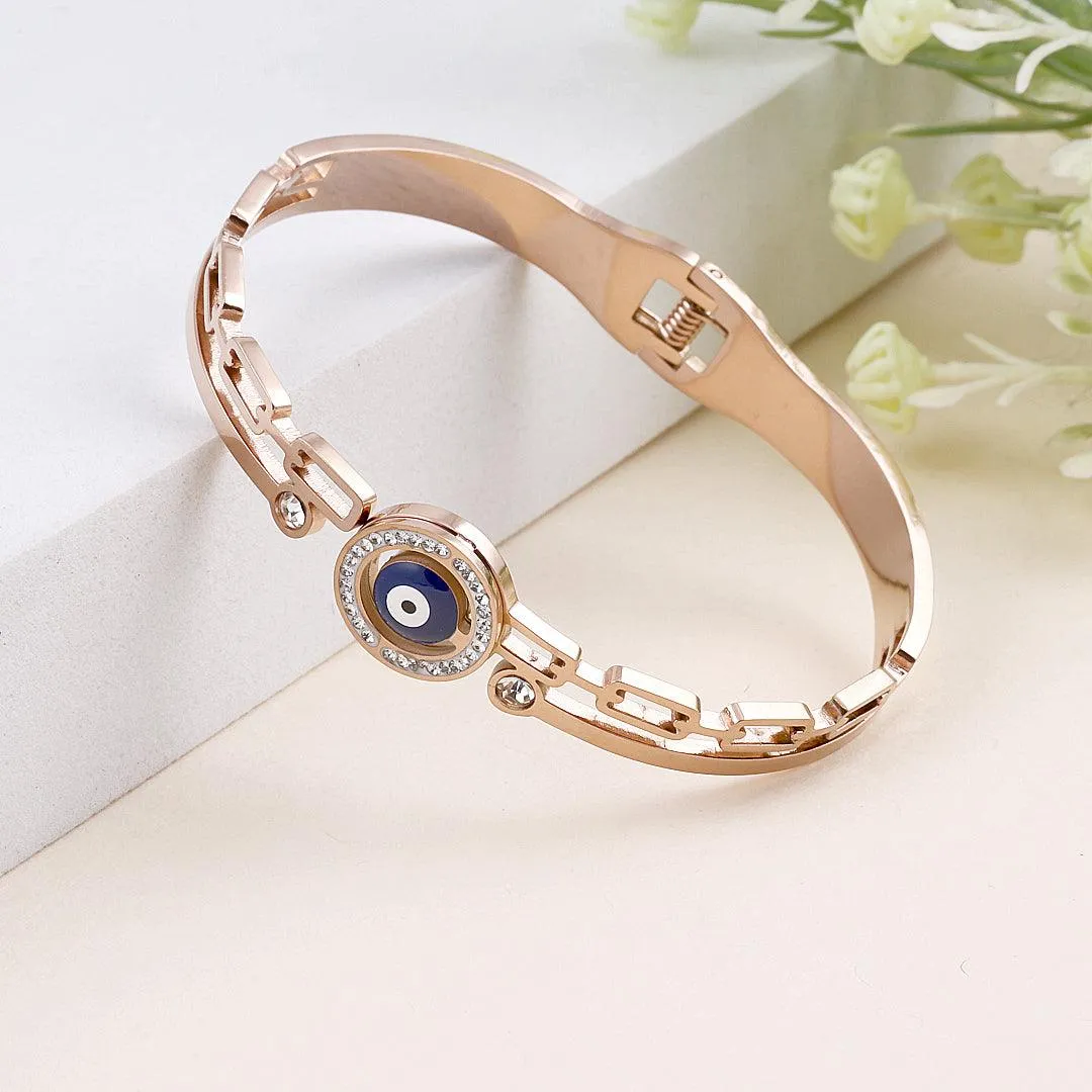 Rose Gold Evil Eye Bracelet