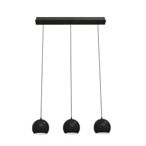 Roxy 36 in. 3 Lights Pendant Light Black Finish