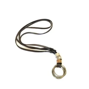 Rustic Rings Leather Necklace