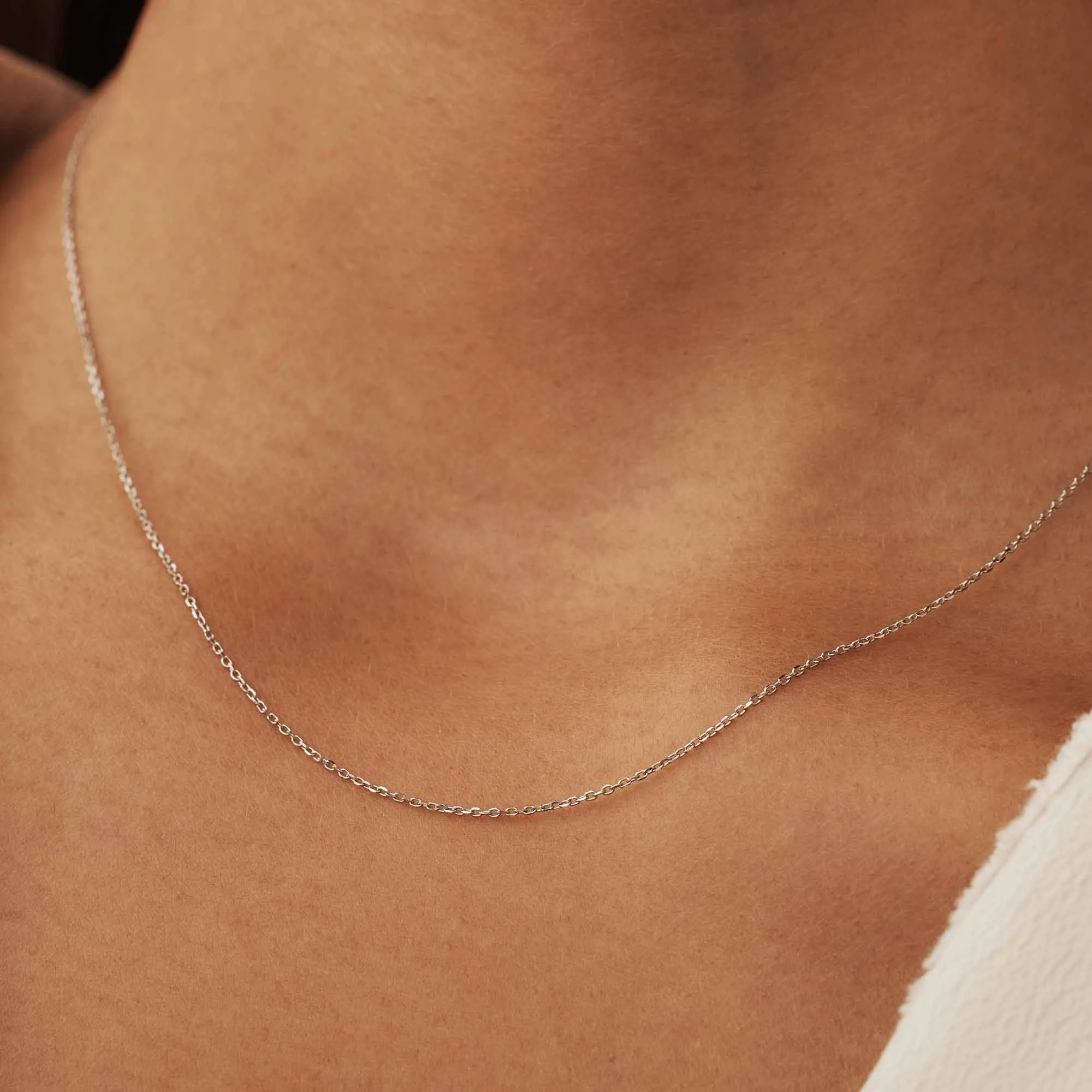 Saint Germain Nicole 14 karat white gold necklace