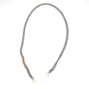 Serpentine Strand - Curb Chain - medium - oxidized sterling silver