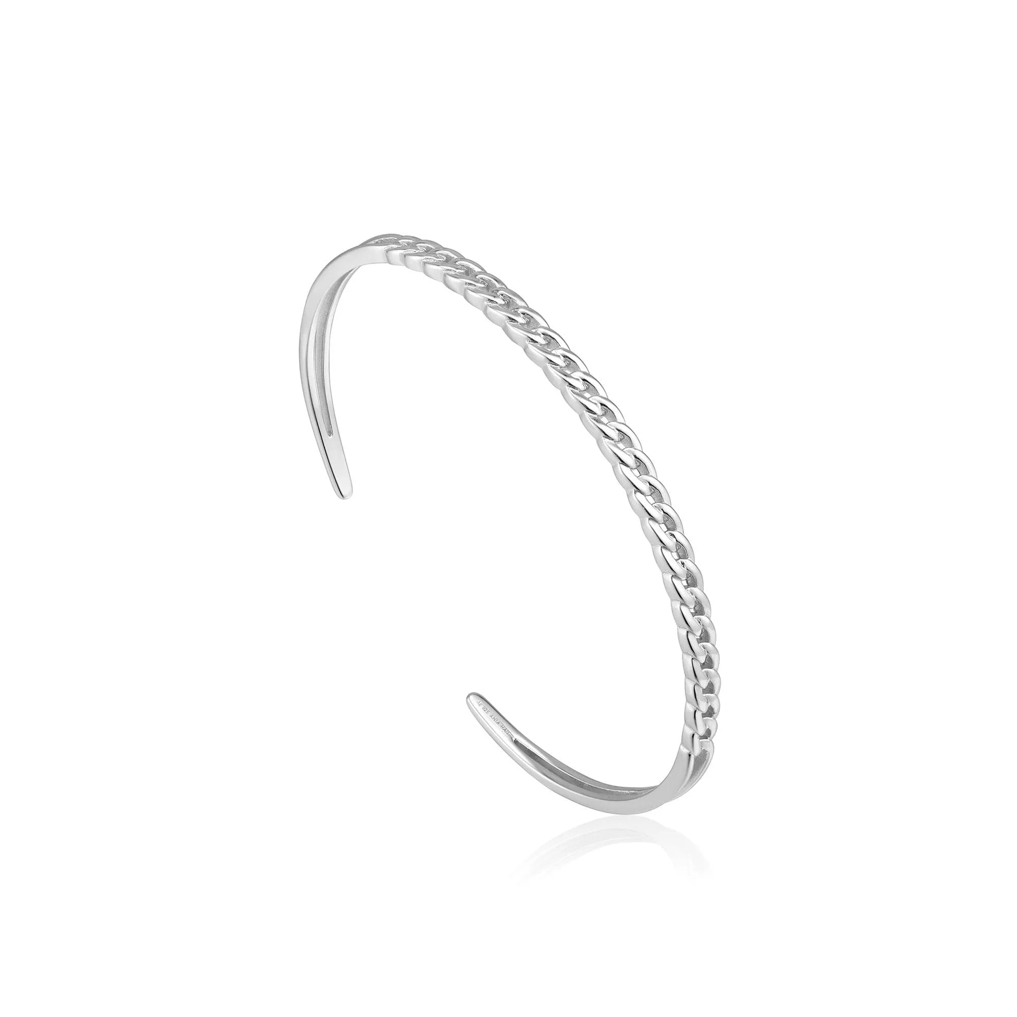 Silver Curb Chain Cuff