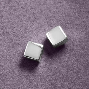 Silver Square Studs