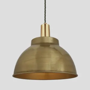 Sleek Dome Pendant - 13 Inch - Brass