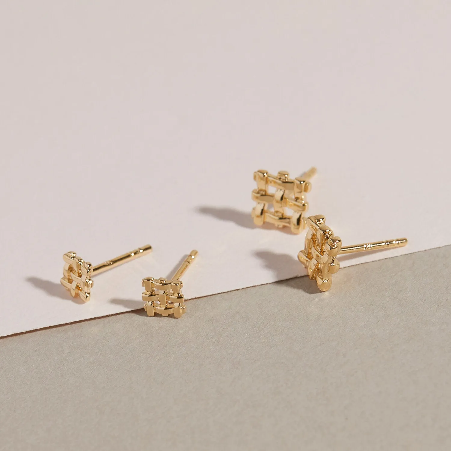 Small Crosshatch Studs