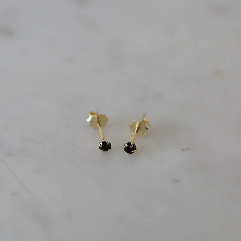 SOPHIE - Mini Rock Studs - Gold/Black