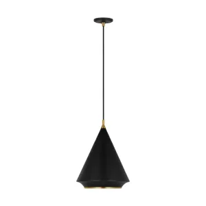 Stanza 15 in. Pendant Light Black Finish