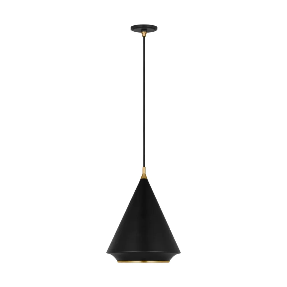 Stanza 15 in. Pendant Light Black Finish