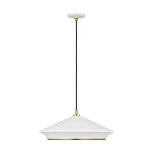 Stanza 24 in. Pendant Light Matte White Finish