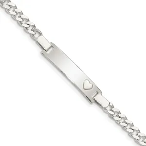 Sterling Silver 6-inch 6MM Childrens Lobster Clasp ID Bracelet