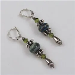 Sterling Silver and Handmade Artisan Bead Earrings