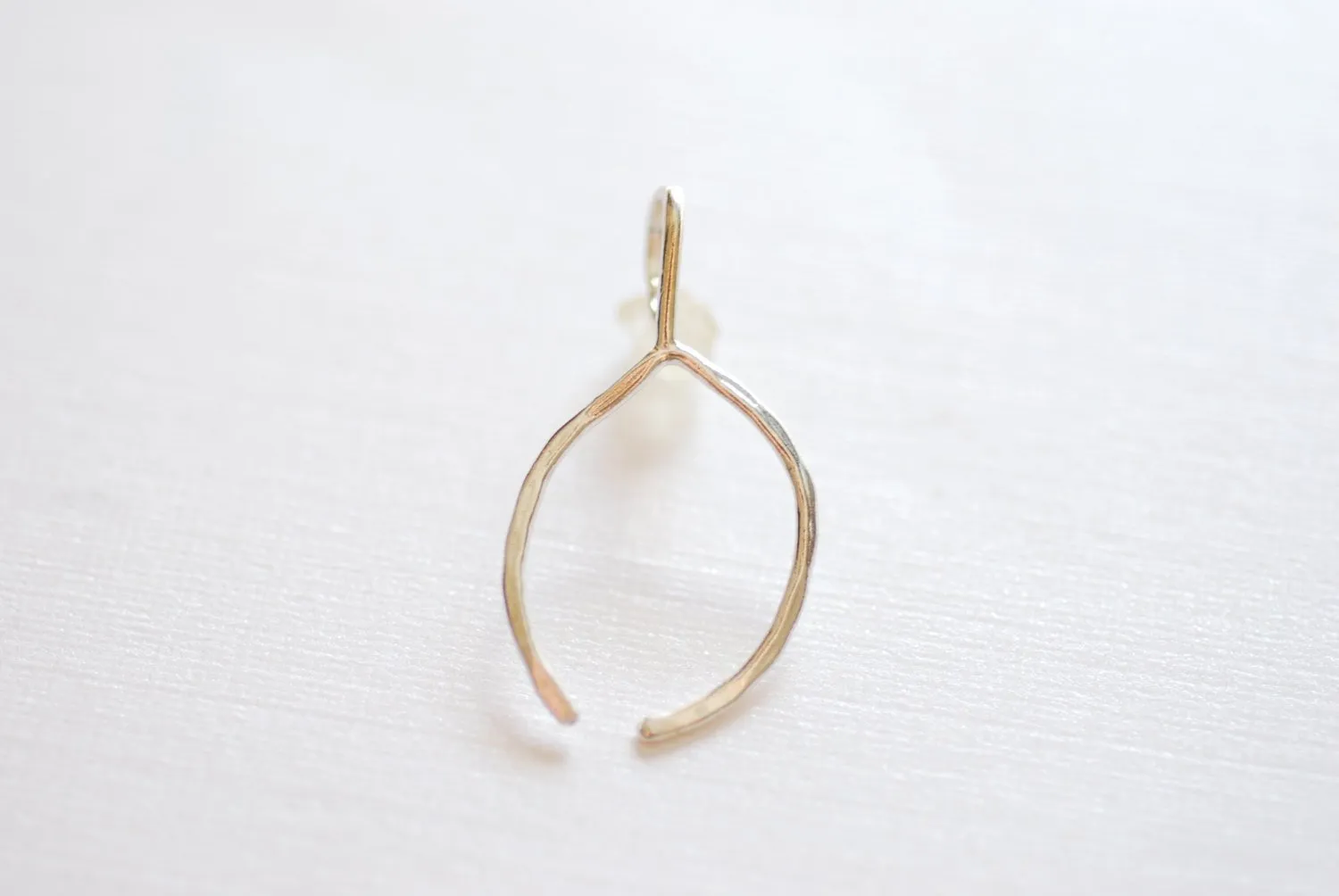 Sterling Silver Thin Hammered Wishbone Charm- Sterling Silver Wishbone Charm, Silver Wishbone Charm, Choose Gold, Rose Gold, Wishbone, 217