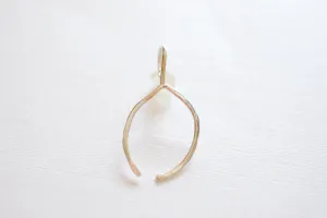 Sterling Silver Thin Hammered Wishbone Charm- Sterling Silver Wishbone Charm, Silver Wishbone Charm, Choose Gold, Rose Gold, Wishbone, 217