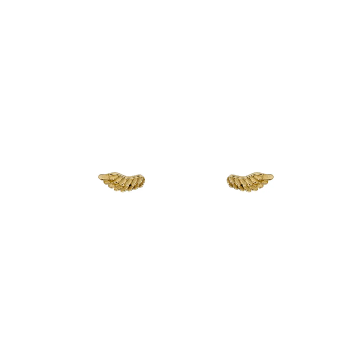 Tiny Gold Angel Wing Stud Earrings