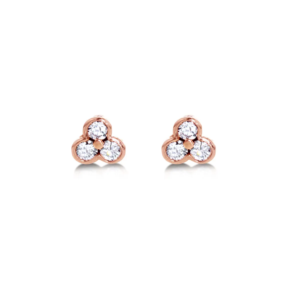 Tri-Stud Earrings