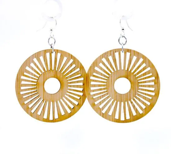 Tribal Sun Bamboo Earrings