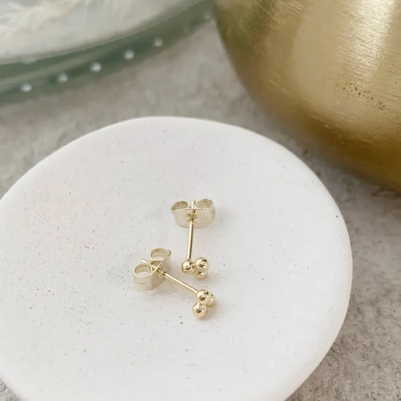 Trinity Ball Stud Earrings