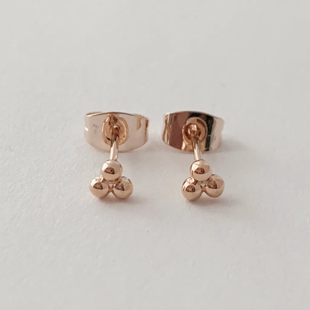 Trinity Ball Stud Earrings