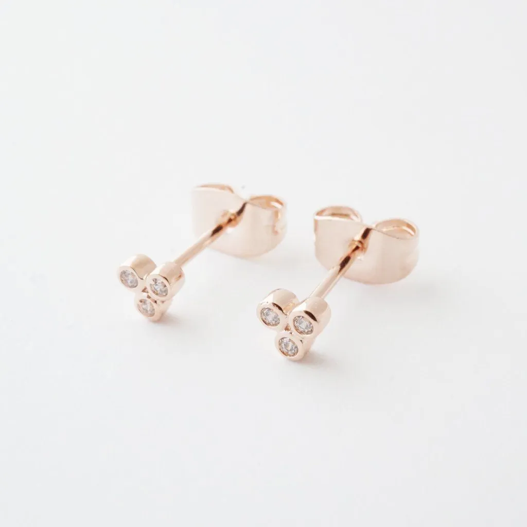 Trinity Crystal Stud Earrings