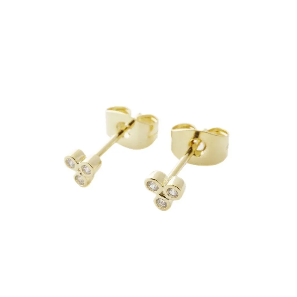 Trinity Crystal Stud Earrings