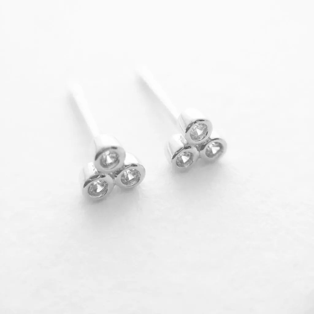 Trinity Crystal Stud Earrings