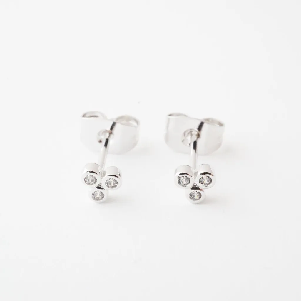 Trinity Crystal Stud Earrings